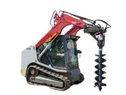 Skidsteer Post Hole Digging Attachment